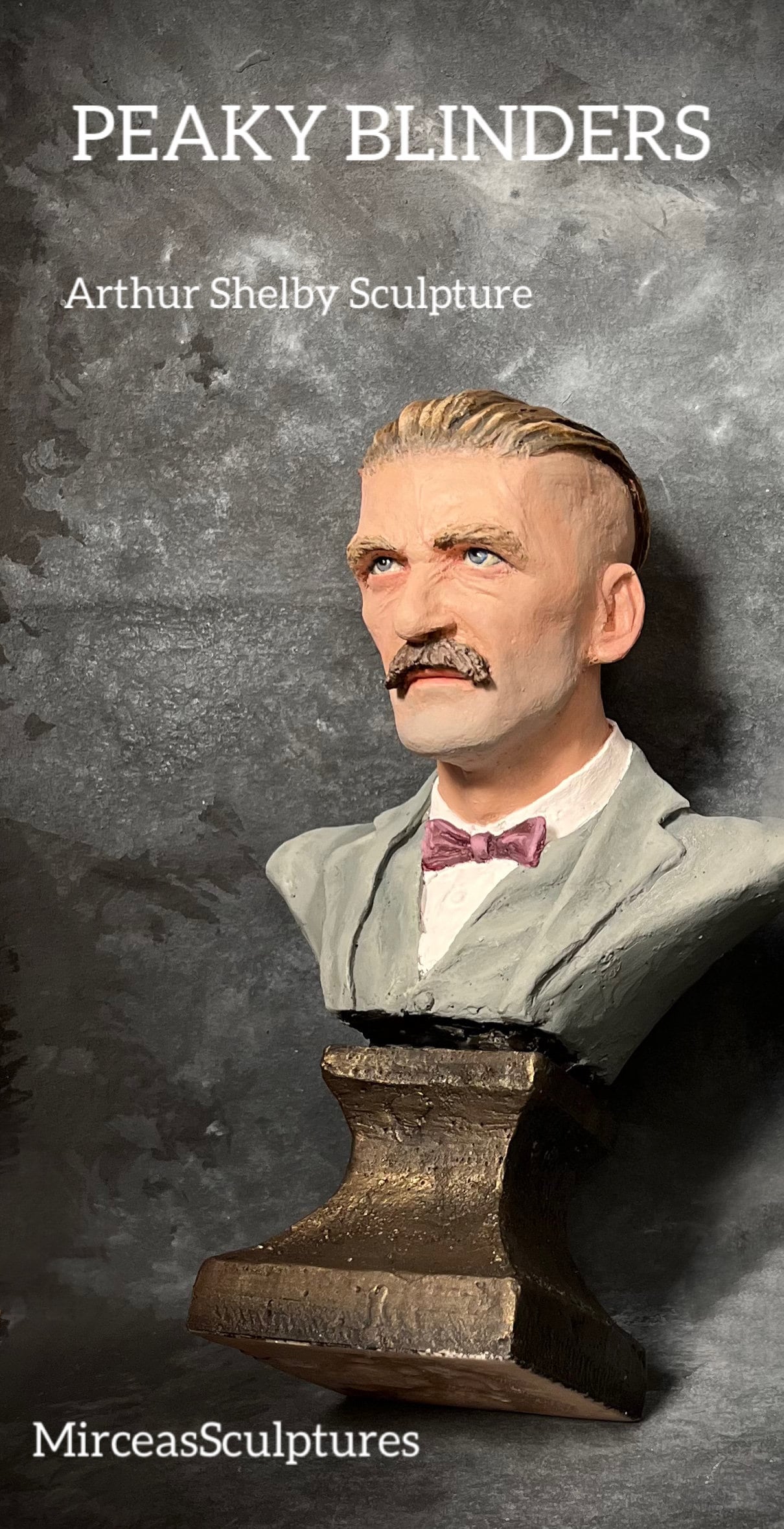 Arthur Shelby Sculpture | Peaky Blinders -  9.8“ Height ( 25 cm)