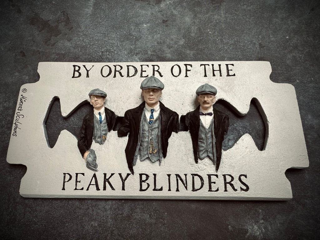 PEAKY BLINDERS RAZORBLADE | Handmade Art | 27cm x 13,5 cm x 3cm I Ready To Hang