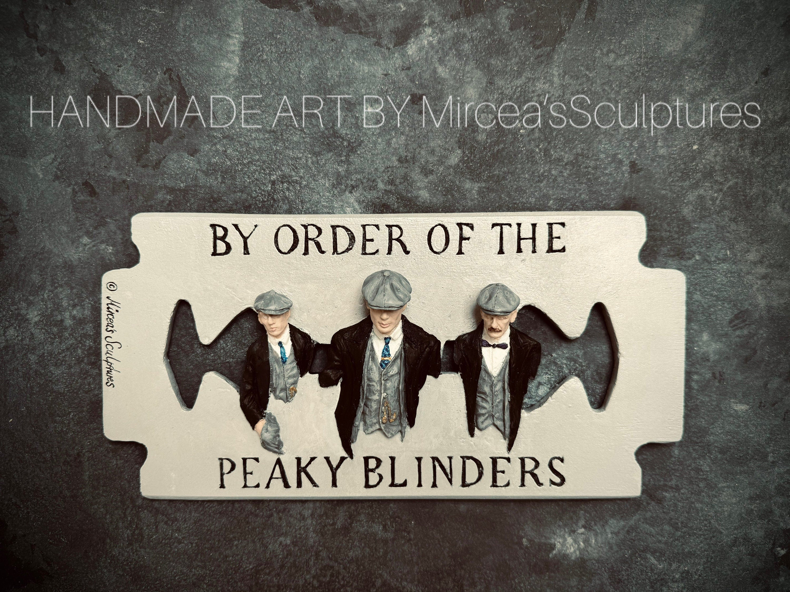 PEAKY BLINDERS RAZORBLADE | Handmade Art | 27cm x 13,5 cm x 3cm I Ready To Hang