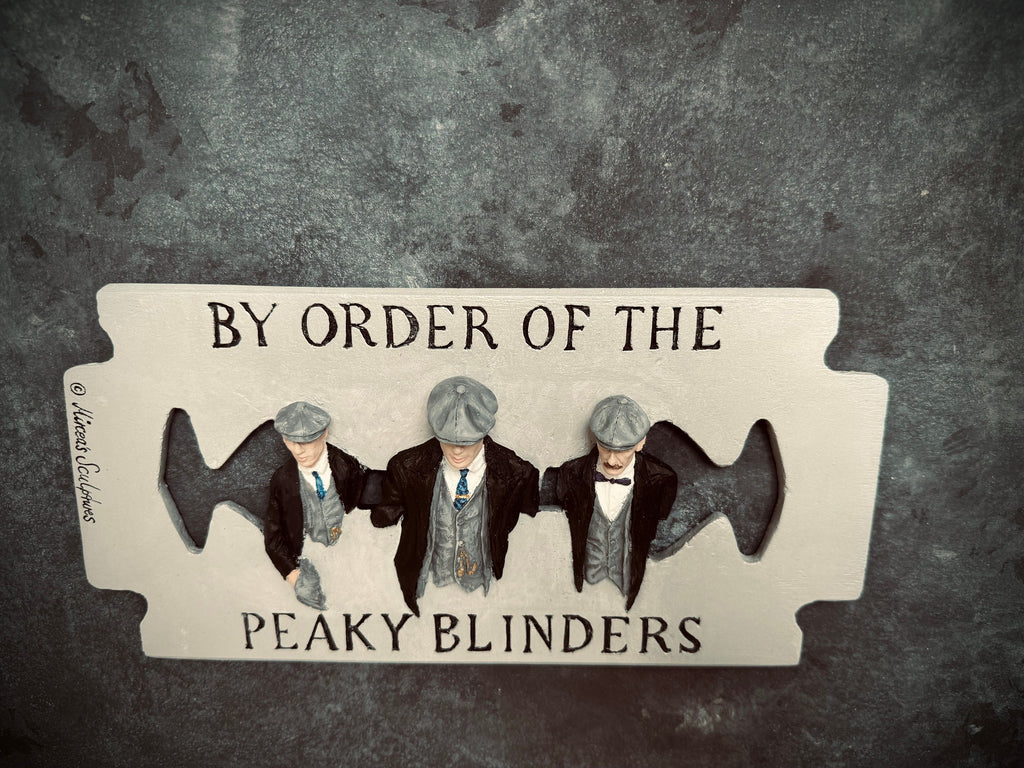 PEAKY BLINDERS RAZORBLADE | Handmade Art | 27cm x 13,5 cm x 3cm I Ready To Hang