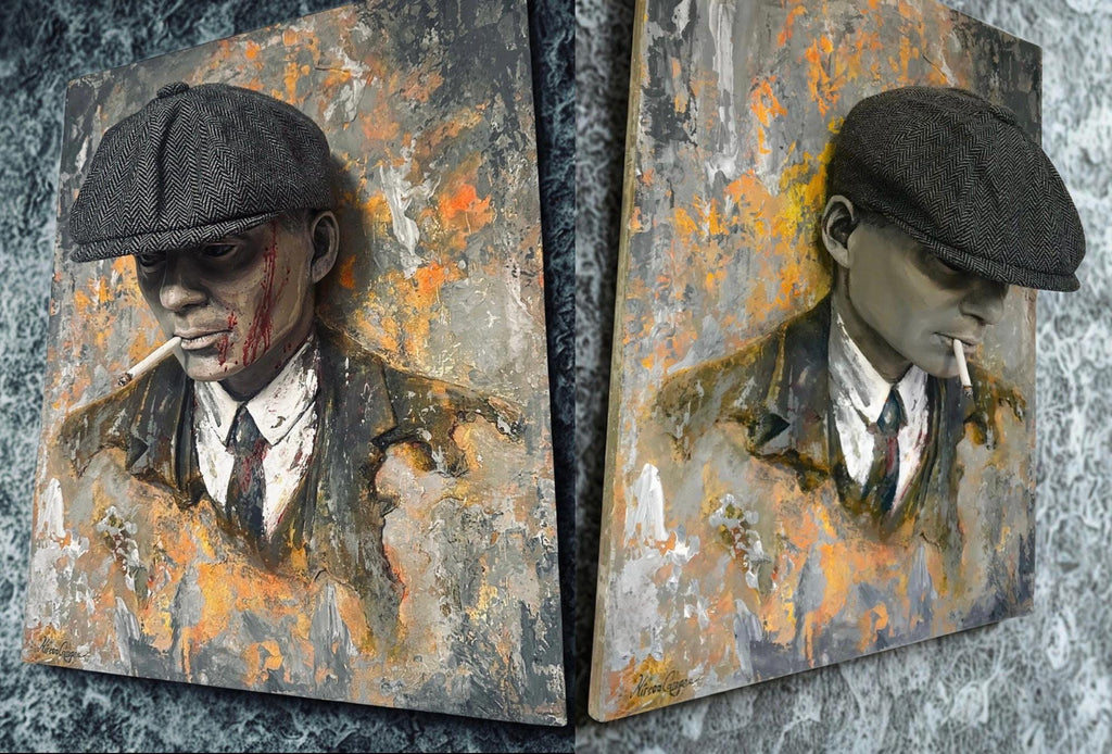 Tommy Shelby 3D Relief Art | Handmade Peaky Blinders Wall Decor