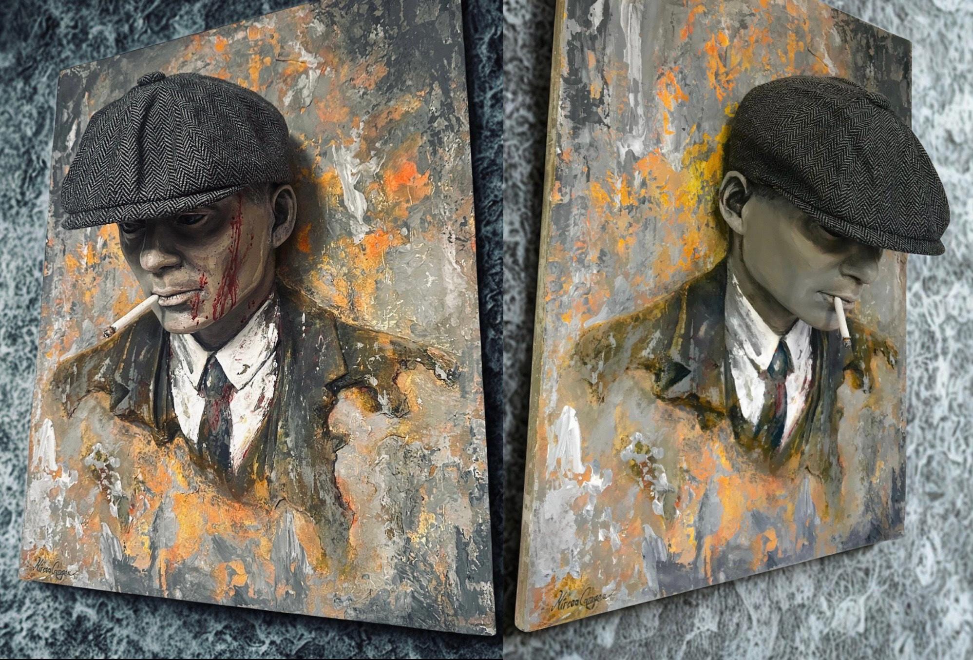 Tommy Shelby 3D Relief Art | Handmade Peaky Blinders Wall Decor