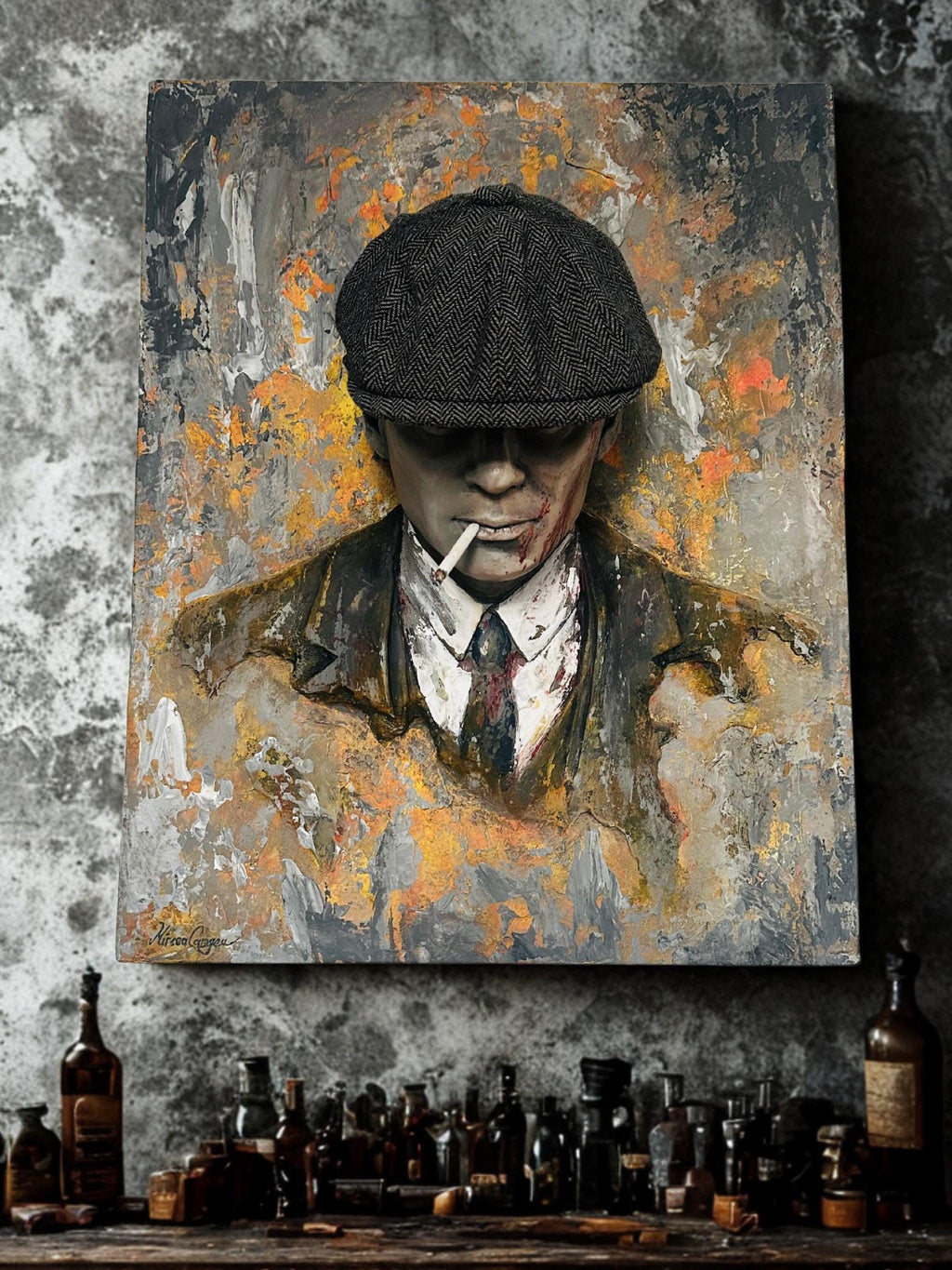 Tommy Shelby 3D Relief Art | Handmade Peaky Blinders Wall Decor