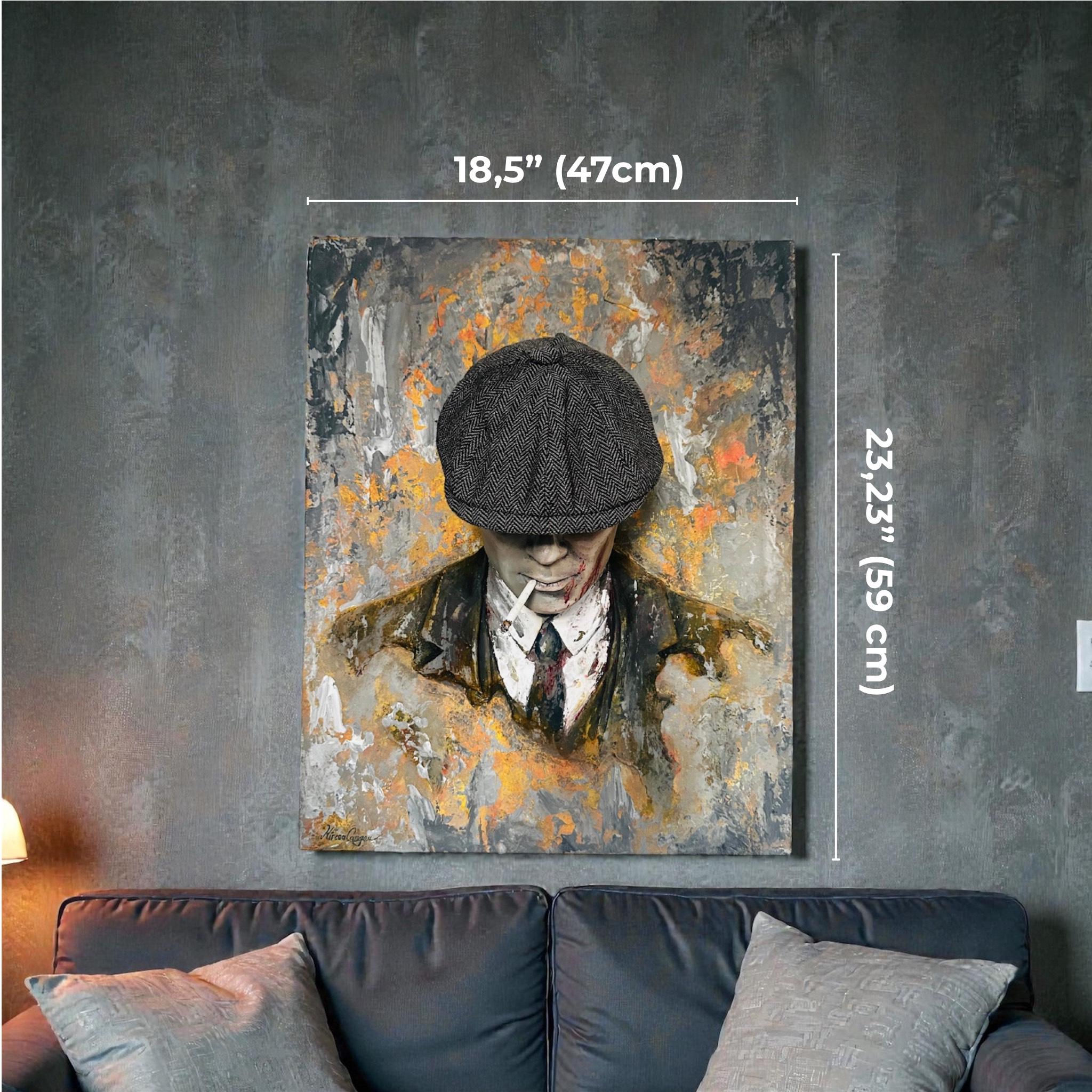 Tommy Shelby 3D Relief Art | Handmade Peaky Blinders Wall Decor